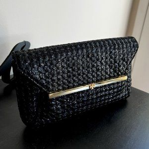 Tory Burch Ellie Envelope Clutch Black quilt